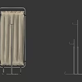 Modern Metal Furniture Set With Coat Racks And Folding Room Divider