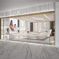 Luxury Jewelry Store Interior Design With Glass Display Cases And Elegant Lighting Fixtures