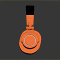 Orange and Black Over Ear Headphones Featuring Comfortable Earpads High Sound Quality Experience