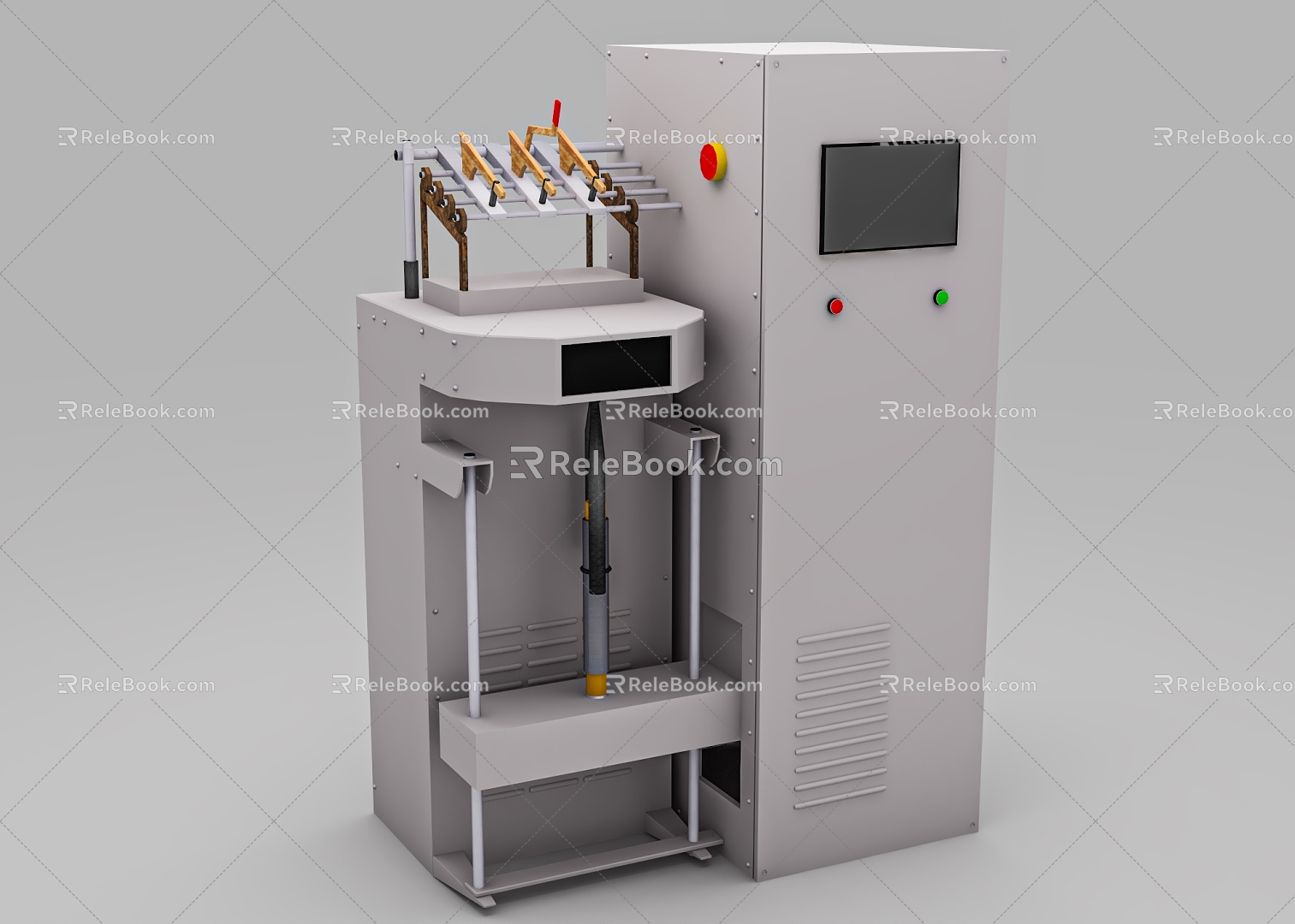 small cotton spinning roving machine 3d model