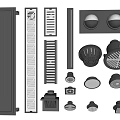 Modern Bathroom Accessories Including Floor Drains Vents And Metal Covers