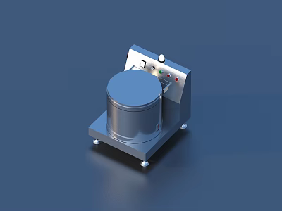Stainless Steel Electric Food Mixer With Control Panel And Stable Base 3d model
