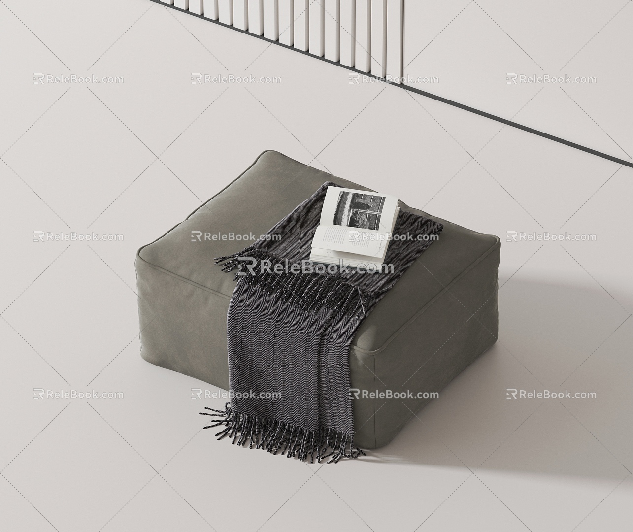 Modern sofa stool 3d model