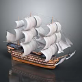 modern sailing ship ancient ship ancient warship large ancient ship ancient warship 3d model
