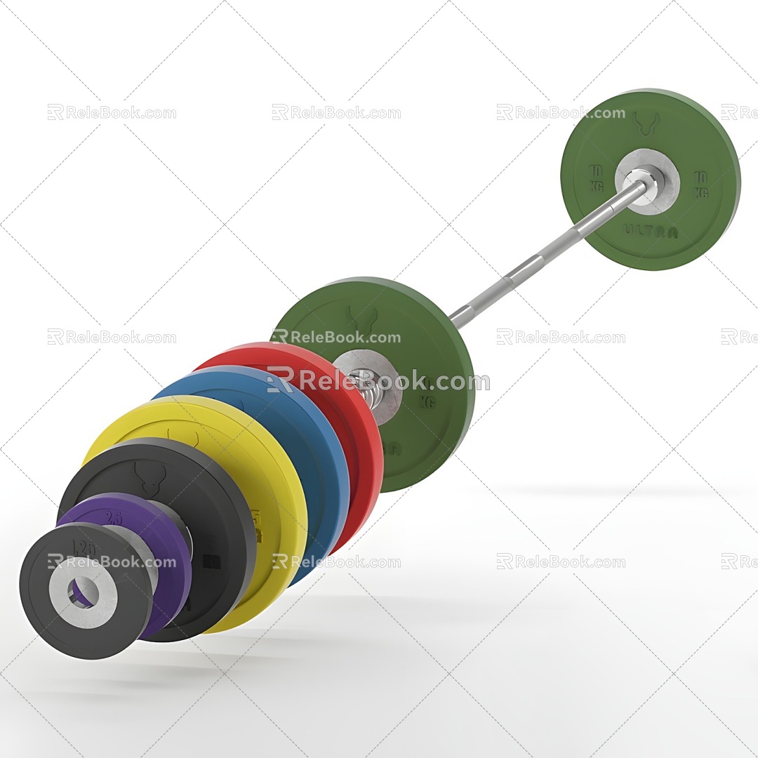 Sports Equipment Barbell Dumbbell Fitness Equipment Weightlifting 3d model