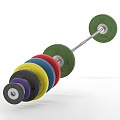 Sports Equipment Barbell Dumbbell Fitness Equipment Weightlifting 3d model