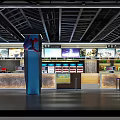 Modern Cinema Interior Design With Spider Man Decoration Movie Posters And Vending Machines