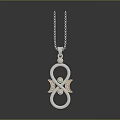 Silver And Gold Infinity Pendant Necklace With Small Circles And Delicate Chain