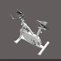 Stationary Exercise Bike With White Frame And Black Components For Home Fitness Training