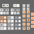 Modern switch hardware switch socket wireless receiving port 3d model