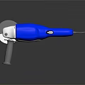 Blue Handheld Electric Power Tool With Cutting Disc And Power Cord
