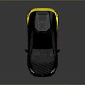 Sleek Black And Yellow Sports Car With Aerodynamic Body And Stylish Yellow Wheels