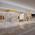 Modern JUJIA Clothing Store with Bright Display Windows and Apparel Racks Interior