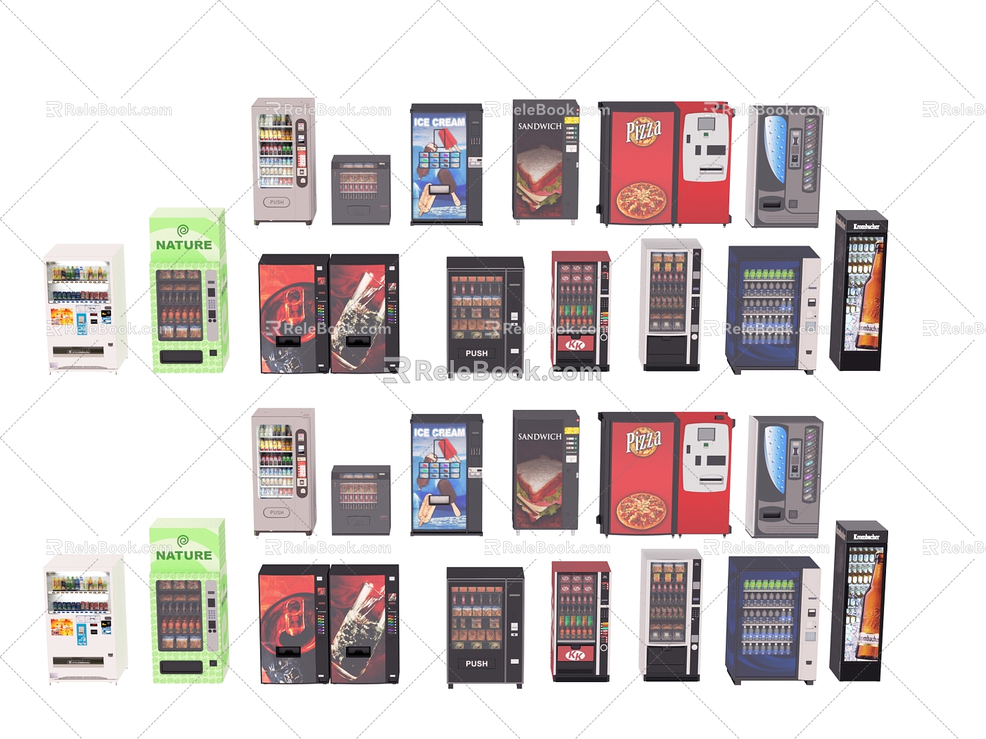 Home appliance outdoor vending machine 3d model