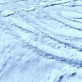 Snow Covered Ground With Intricate Footprints And Swirl Patterns 3d model
