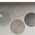 Round Rugs with Various Textured Patterns and Neutral Tones for Modern Interiors 3d model