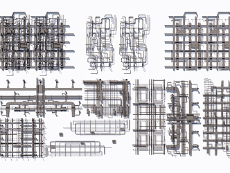 Industrial LOFT ceiling pipe ceiling air conditioning pipe office ceiling pipe ceiling 3d model