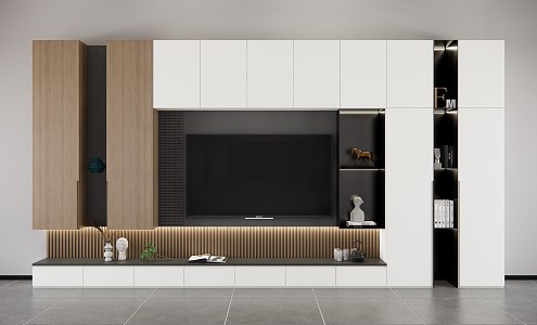 Modern TV Background Cabinet TV Background Wall TV Cabinet 3d model