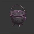 Metal Cooking Pot With Lid Handle And Feet For Household Cooking