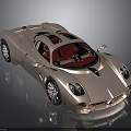 Rose Gold Luxury Sports Car With Sleek Aerodynamic Design And Red Interior