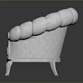 Elegant Classic Single Sofa With Soft Upholstered Cushion And Ornate Wooden Legs