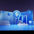 2025 New Year Photo Check in Spot With Blue Background And Innovation For Changes Decor