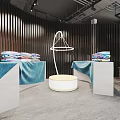 THE FIRE HYDRANT Tie Dye Specialty Store With Colorful Display Counters And Large Screen
