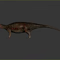 Realistic Ankylosaurus Dinosaur Model With Armored Skin Red Spots And Red Eyes