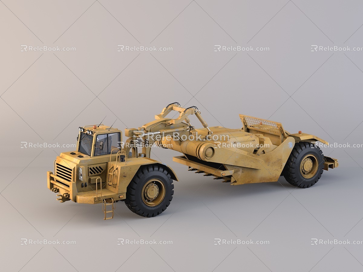 Excavator bulldozer engineering vehicle functional vehicle model