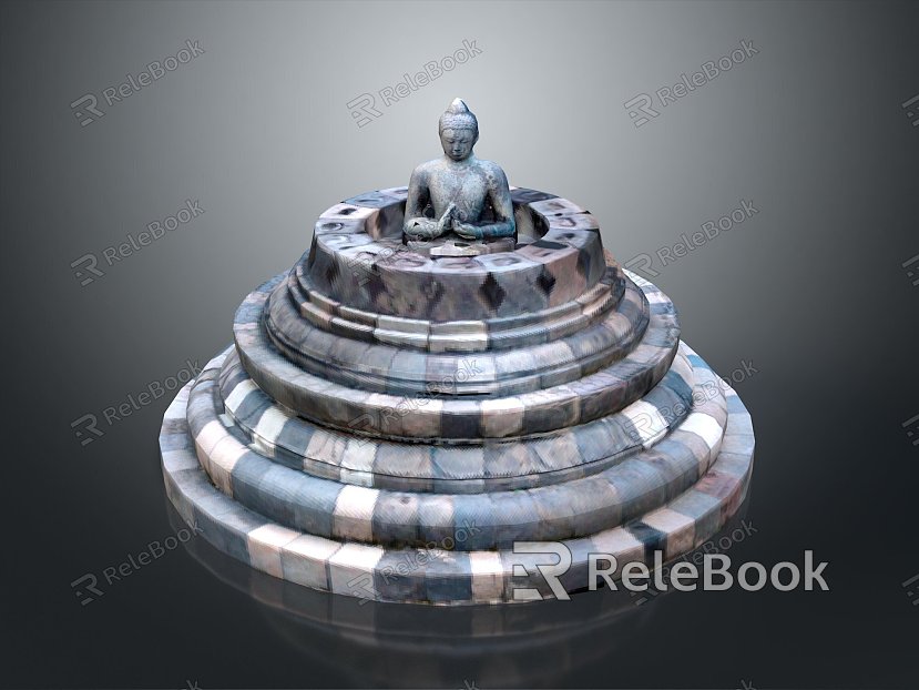 Altar Altar Temple Hero Altar Cartoon Building Outdoor Items Realistic model