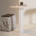 Metal stone table coffee table corner table 3d model