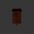 Red Wooden Folding Easel Stand for Digital Drawing Tablet and Art Tools