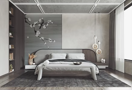 New Chinese bedroom 3d model