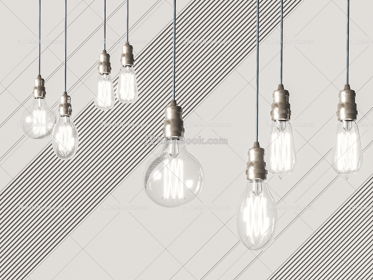 Modern chandelier 3d model