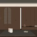 Modern Wardrobe Interior With Brown Wooden Doors And Storage Drawers Design