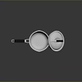 Silver Metal Cooking Pot With Lid And Heat Resistant Handle For Home Kitchen