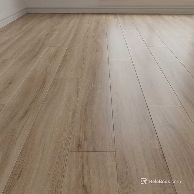 Light Brown Wood Floor Planks With Natural Grain And Smooth Surface Finish Design 3d model 