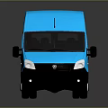 Modern bus minibus minivan driverless bus 3d model