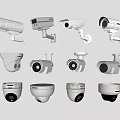 Security surveillance camera combination monitoring combination 3d model
