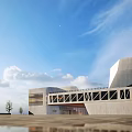Modern School Conservatory of Music Architecture 3d model