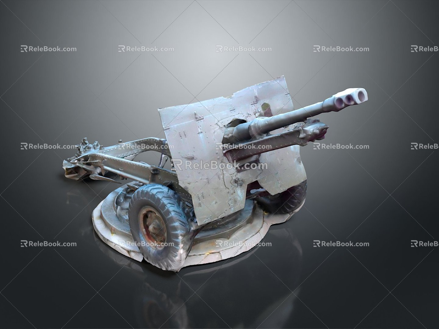 Artillery Gun Artillery Ship Gun Gun Siege Gun Cannon Anti-aircraft Breaking Heavy Gun Heavy Gun 3d model