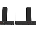 Double Sleek Black Modern Kitchen Range Hoods As Contemporary Appliances