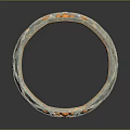 Decorative Transparent Glass Bracelet With Colorful Gemstones And Golden Frame