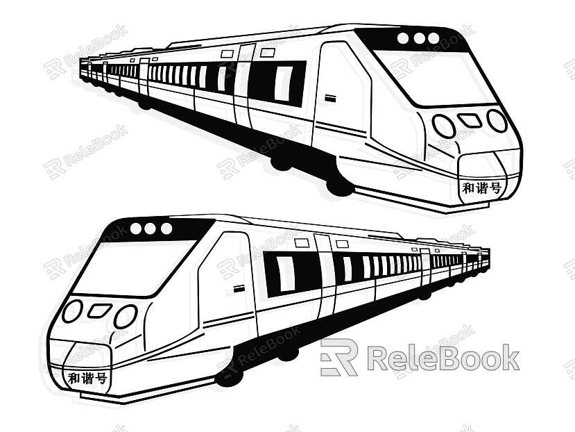 EMU train high-speed rail high-speed train bullet train rail speed harmony number EMU suspension maglev train passenger vehicle model