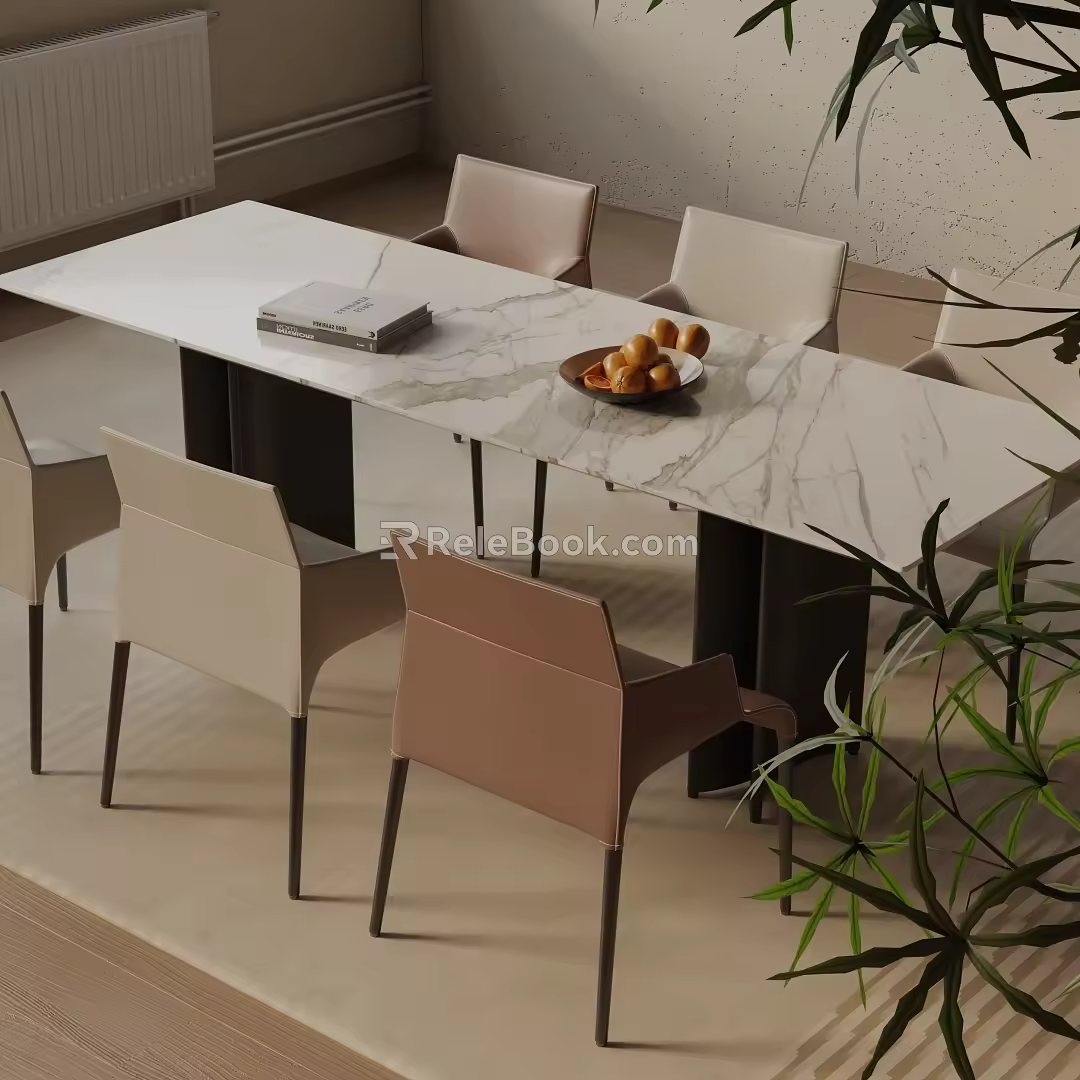 Modern table combination 3d model