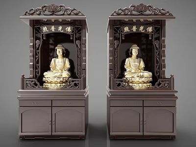 New Chinese Buddhist Cabinet God Cabinet 3d model