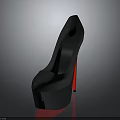 Women's Black Platform High Heels Featuring Red Heel For Stylish Fashion Outfit