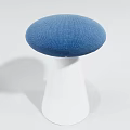 Beige Upholstered Stool With Black Conical Base Modern Home Decor Design