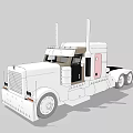 Electric Toy White Semi Truck With Detailed Design And Realistic Features
