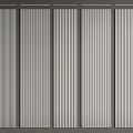 Sleek Modern Gray Wall Paneling With Vertical Stripes Design For Interior Walls 3d model